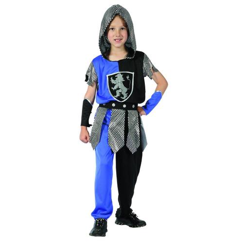 Déguisement Chevalier Bleu Et Noir Garçon - Taille: S 4-6 Ans (110-120 Cm)