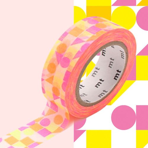 Masking Tape Mt Mosaïque Formes Rose - Maru Pink