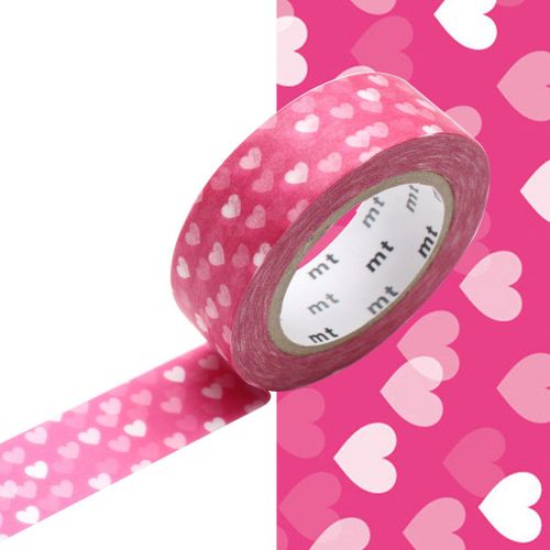 Masking Tape Mt Nuée De Coeurs Rose - Heart Spot