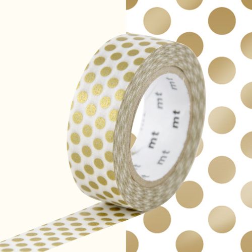 Masking Tape Mt Pois Or - Dot Gold