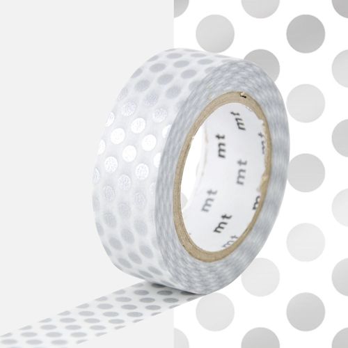 Masking Tape Mt Pois Argent - Dot Silver