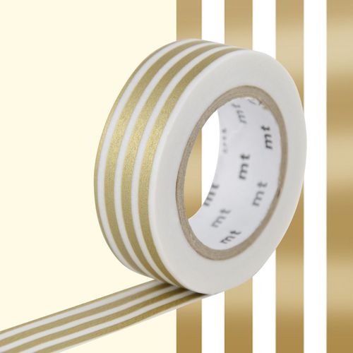 Masking Tape Mt Lignes Or - Border Gold