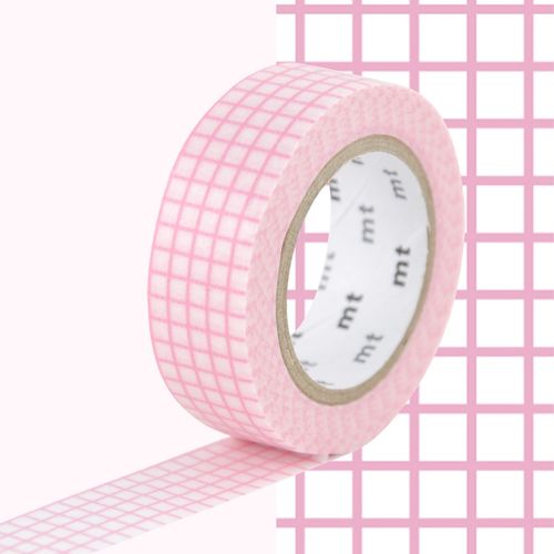 Masking Tape Mt Quadrillage Rose