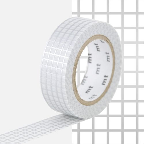 Masking Tape Mt Quadrillage Argent