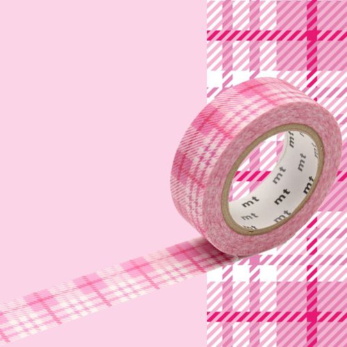 Masking Tape Mt Tartan Écossais Rose - Check Pink