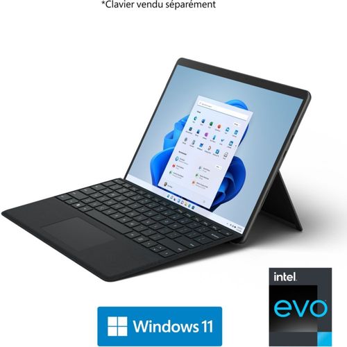 Microsoft Surface Pro 8 - 13" Core i7 I7-1185G7 16 Go RAM 256 Go SSD Noir