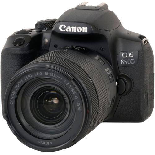 Canon EOS 850D - Appareil photo numérique - Reflex - 24.1 MP - APS-C - 4K / 30 pi/s - 7.5x zoom optique objectif EF-S 18 - 135 mm IS USM - Wi-Fi, Bluetooth - noir