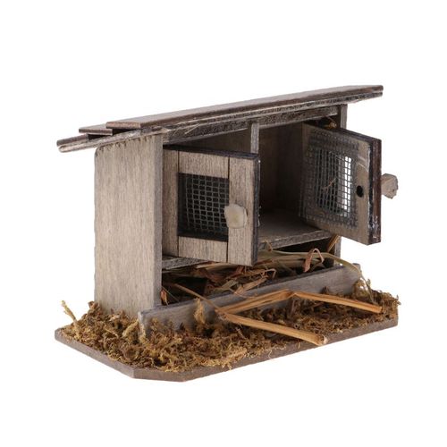 Mini Poulailler Jetable Pour Enfants Modèle De Accent Maison De Poule Jardin Beurre L'inventaire Décoration De Maison Jouets De Simulation À La Mode 1:12