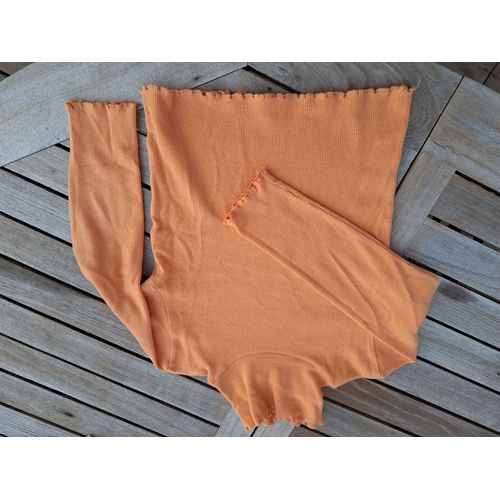 Pull 5 Ans Blanc Col Roulé , Orange Marque Tissaia