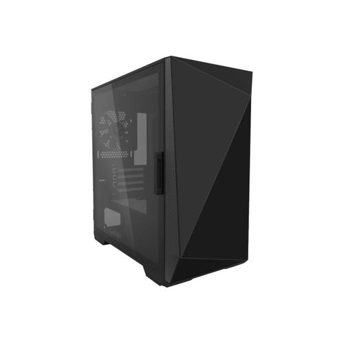 Zalman Z1 Iceberg - Mid tower - micro ATX - panneau latéral fenêtré (verre trempé) - pas d'alimentation - noir - USB/Audio