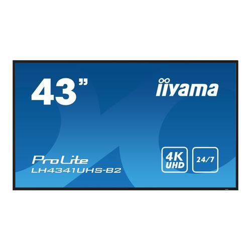 iiyama ProLite LH4341UHS-B2 - Classe de diagonale 43" (42.5" visualisable) écran LCD rétro-éclairé par LED - signalisation numérique - 4K UHD (2160p) 3840 x 2160 - noir, brillant