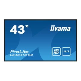 iiyama ProLite LE4341S-B2 - 43" écran LCD rétro-éclairé par LED - signalisation numérique - 1080p 1920 x 1080 - Collerette noire avec finition brillant