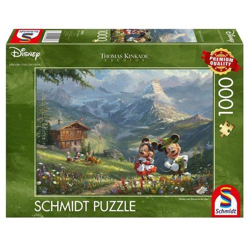 Puzzles Disney, Mickey Et Minnie Dans Les Alpes, 1000 Pcs