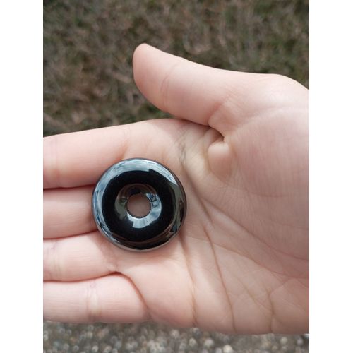 Pendentif Donut En Hématite