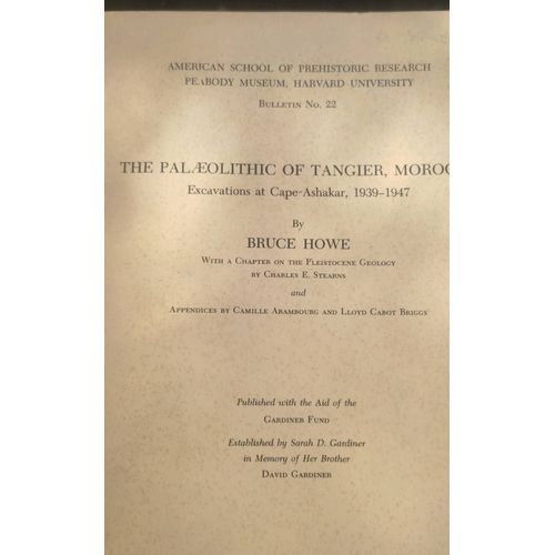 The Paleolithic Of Tangier   Bruce Howe