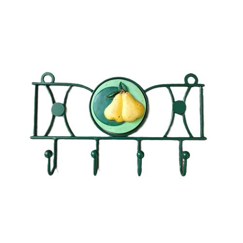 Porte Torchons Accroche Torchon. Poires. 4 Accroches. Metal.