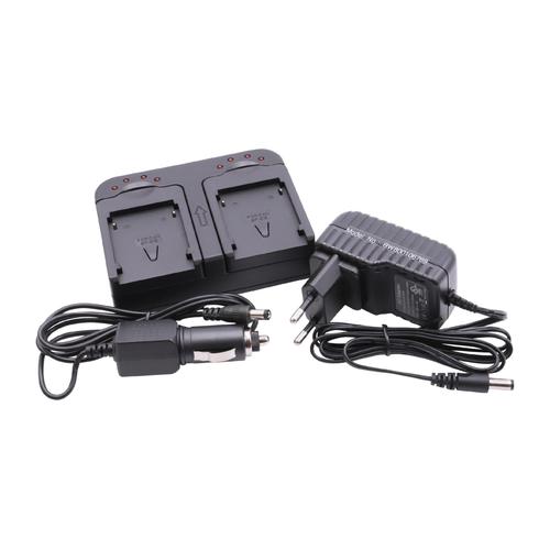 vhbw Chargeur double compatible avec Canon MV1, MV10, MV100, MV-20, MV200, Optura, UC-V100 caméra caméscope action-cam - Station, témoin de charge