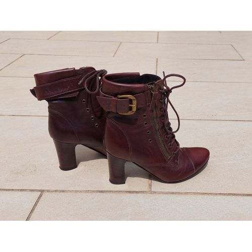 Très Jolies Bottines Femme Taille 36 Caroll Marron