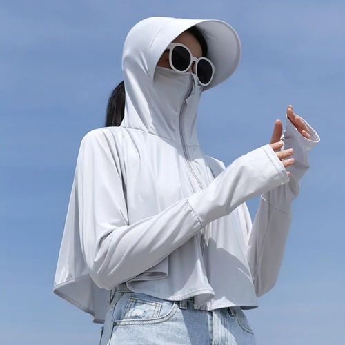 Veste À Capuche À Manches Longues Pour Femme,Veste Fine,Chemise Respirante,Protection Uv,Vêtements Ice Injclothing,Protection Solaire,Document Solide,Été,Upf50 +
