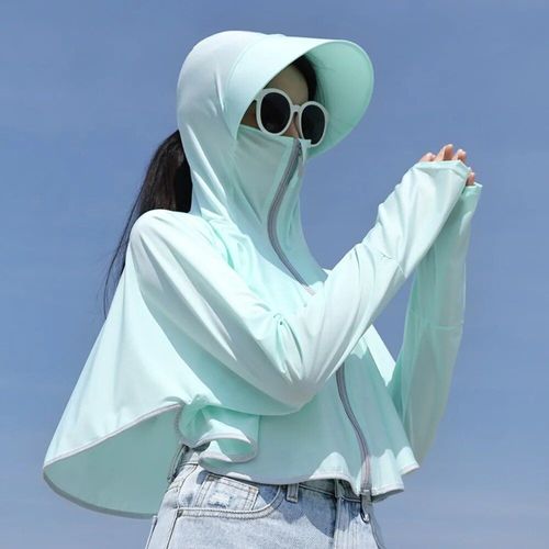 Veste À Capuche À Manches Longues Pour Femme,Veste Fine,Chemise Respirante,Protection Uv,Vêtements Ice Injclothing,Protection Solaire,Document Solide,Été,Upf50 +