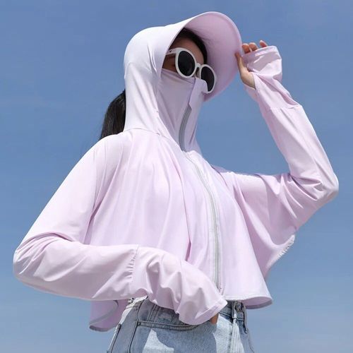 Veste À Capuche À Manches Longues Pour Femme,Veste Fine,Chemise Respirante,Protection Uv,Vêtements Ice Injclothing,Protection Solaire,Document Solide,Été,Upf50 +