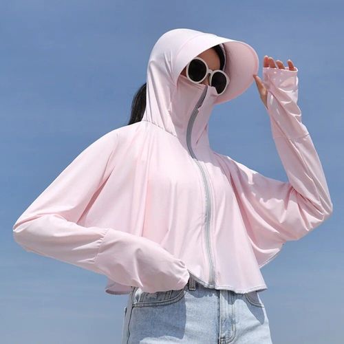 Veste À Capuche À Manches Longues Pour Femme,Veste Fine,Chemise Respirante,Protection Uv,Vêtements Ice Injclothing,Protection Solaire,Document Solide,Été,Upf50 +