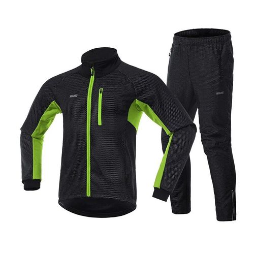 Ensemble Veste De Cyclisme Thermique Pour Homme,Coupe-Vent,Imperméable,Pantalon,Costume De Vélo,Vêtements De Moto