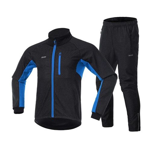 Ensemble Veste De Cyclisme Thermique Pour Homme,Coupe-Vent,Imperméable,Pantalon,Costume De Vélo,Vêtements De Moto