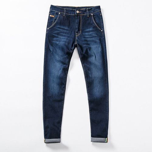 Kstun-Jean Slim De Couleur Bleu Foncé Pour Homme,Pantalon Décontracté À La Mode,2024