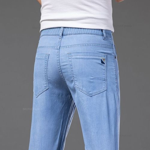Jean D'été Ultra Fin Pour Homme,Pantalon En Denim,Mode Décontractée,Été