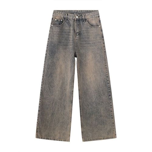 Iefb-Jean Baggy À Jambes Larges Pour Homme,Pantalon En Denim Usagé,Streetwear Chic,Vintage,Fj9c2019,Printemps 2024