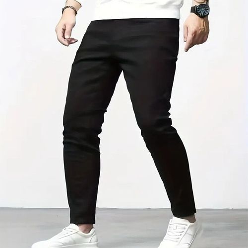 Jean Slim En Denim Blanc Pour Homme,Pantalon Slim,Noir Et Bleu,Vêtement De Marque,Taille 27-36