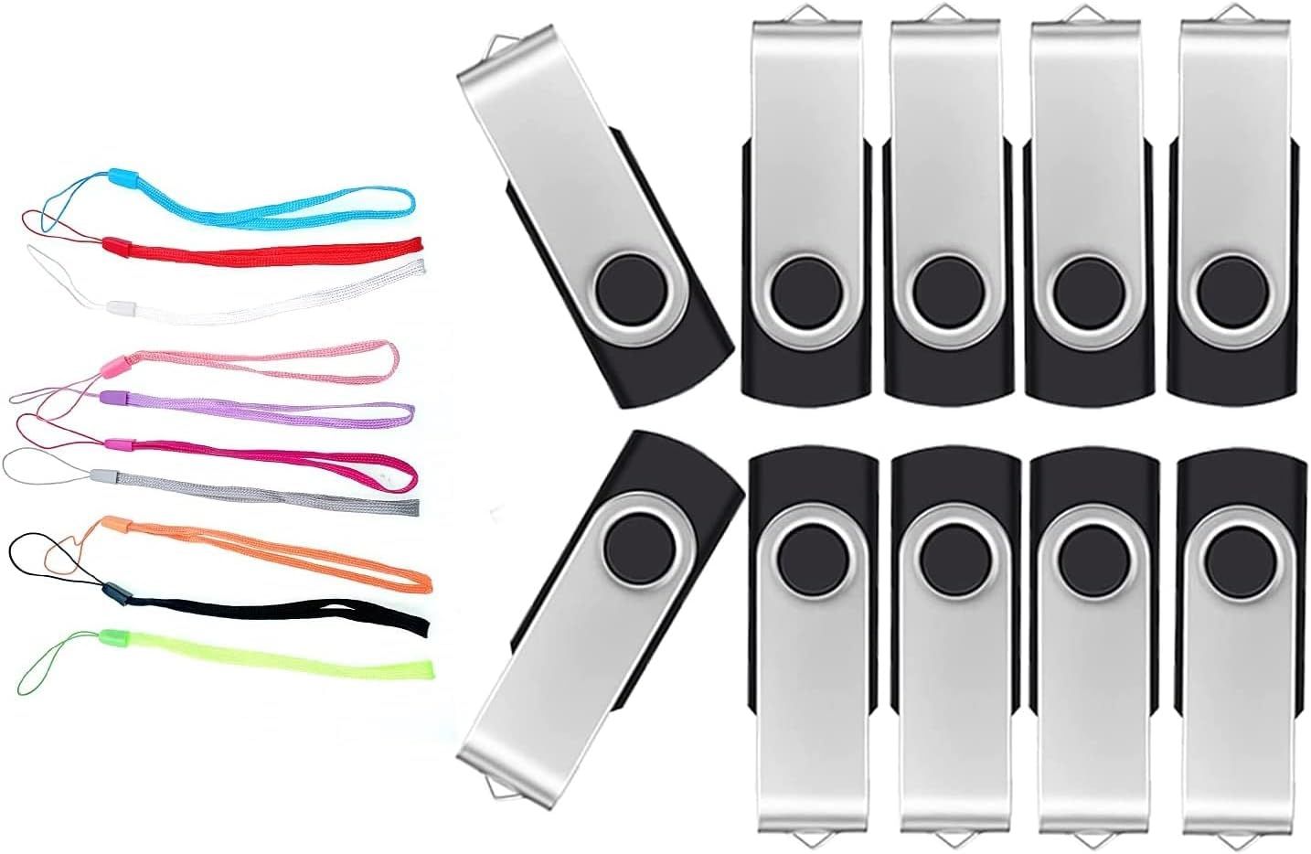 Cl USB 2.0 2 Go Lot de 10 Disque Flash USB Pivotante Cles U...