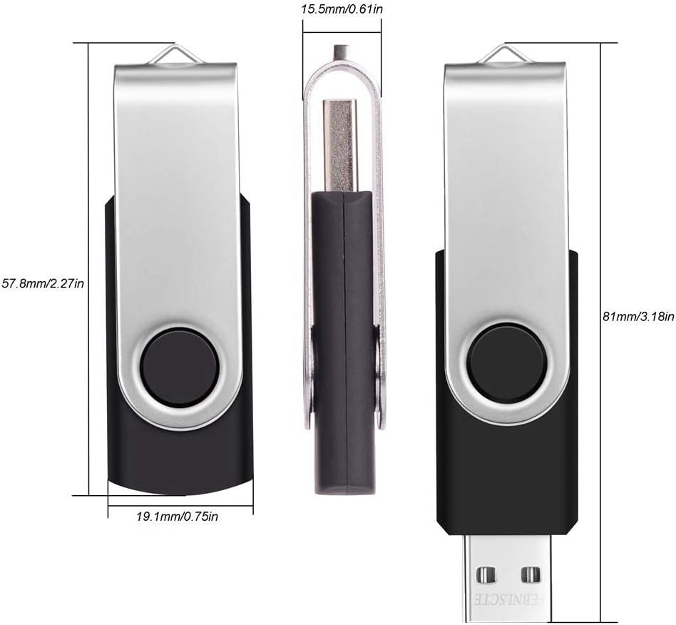 Cl USB 2.0 2 Go Lot de 10 Disque Flash USB Pivotante Cles U... - 5
