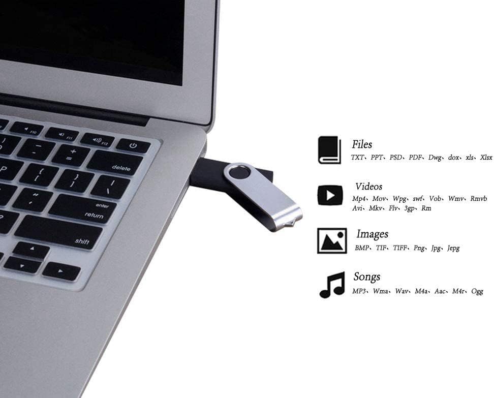 Cl USB 2.0 2 Go Lot de 10 Disque Flash USB Pivotante Cles U... - 7