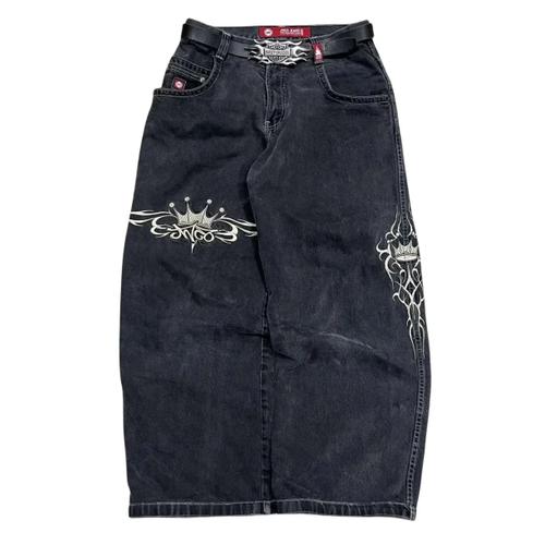 Jnco-Jeans Baggy Brodés Pour Hommes,Pantalons En Denim,Streetwear Hip Hop Rétro,Streetwear Gothique,Rue Des Années 90,Harajuku,