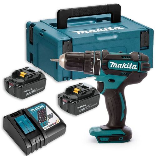 Perceuse à percussion 18V Li-Ion (2x4.0 Ah) en coffret - MAKITA DHP482RMJ