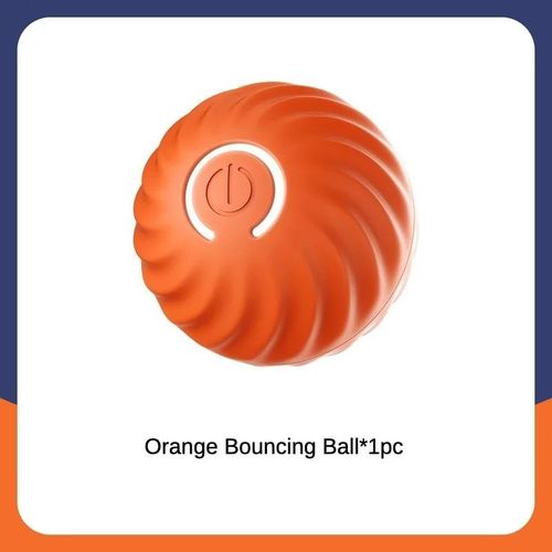 Jouet De Balle Intelligente Pour Chiens,Balles Rebondissantes Interactives Pour Pupmed,Jouets Géométriques Lumineux,Conception Intelligente Obsédée Par La Mastication Mobile - Type Orange Ball