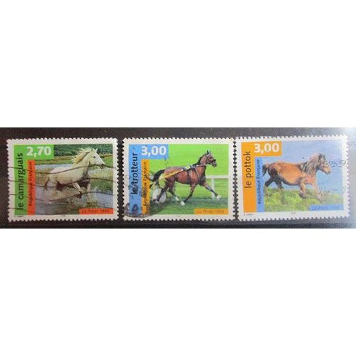 1998. F3182;F3183;F3184 Nature De France: Chevaux