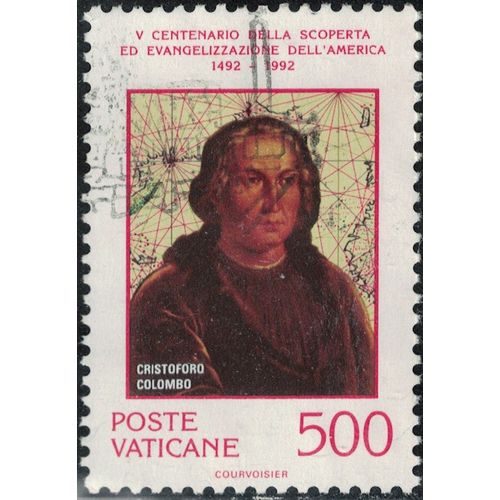 Vatican 1992 Oblitéré Used 5e Centenaire Découverte Et Évangélisation Amérique Christophe Colomb Y&t Va 919 Su