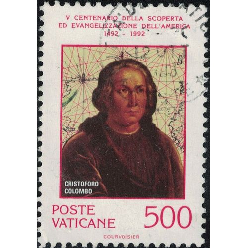 Vatican 1992 Oblitéré Used 5e Centenaire Découverte Et Évangélisation Amérique Christophe Colomb Y&t Va 919 Su
