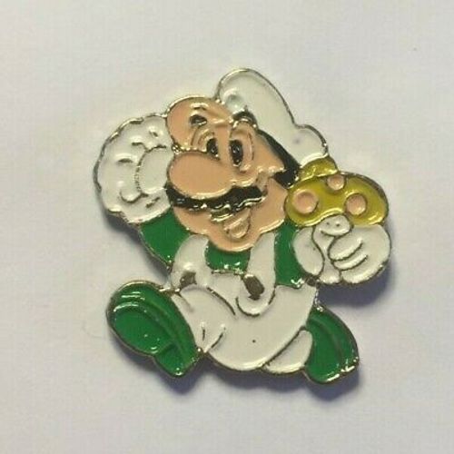Pin's Nintendo Rétro Gaming Mario Déguisé En Luigi Champignon Rouge 1988