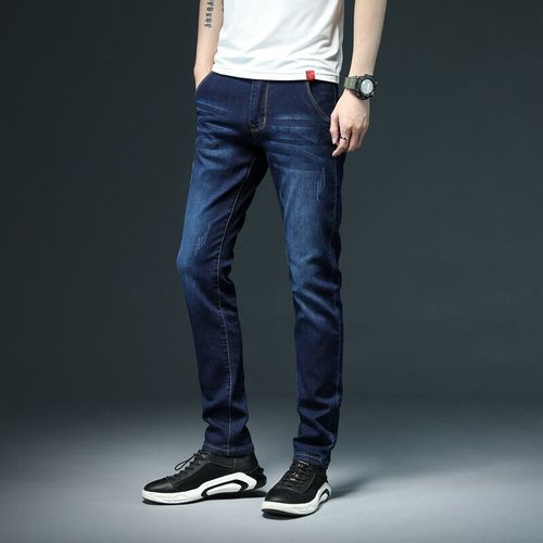 Jean Slim En Coton Artificiel Astique Pour Homme,Pantalon En Denim Blanc,Noir Et Gris,Vêtement De Marque Décontracté,2022
