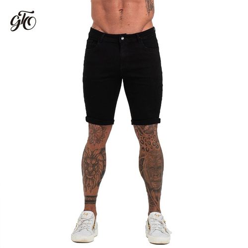 Short En Jean Déchiré Noir Pour Homme,Taille Haute,Style Streetwear Décontracté,Grande Taille,Collection Été,Dk03