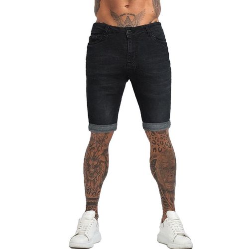 Short En Jean Déchiré Noir Pour Homme,Taille Haute,Style Streetwear Décontracté,Grande Taille,Collection Été,Dk03