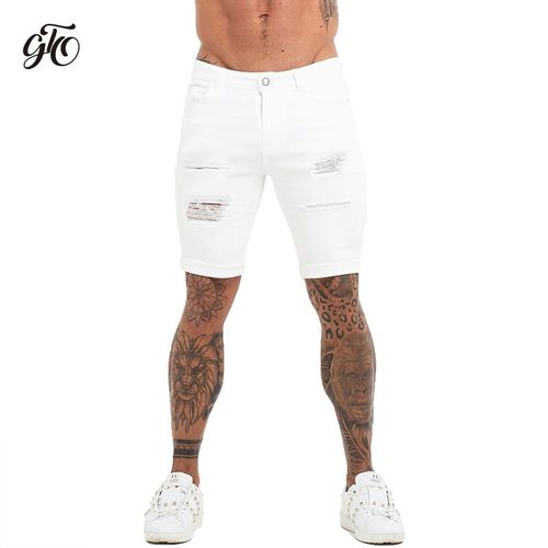 Short En Jean Déchiré Noir Pour Homme,Taille Haute,Style Streetwear Décontracté,Grande Taille,Collection Été,Dk03