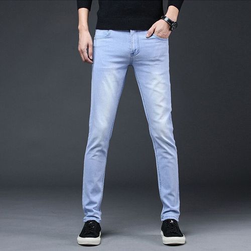 Jean Droit En Denim Pour Hommes,Pantalon Pleine Longueur,Haute Élasticité,Pantalon Slim,Mode Masculine,Jean Mi-Audio,2020