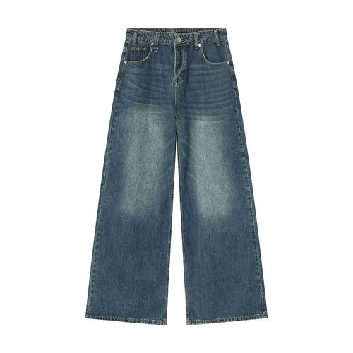 Pantalon En Denim Baggy Vintage Pour Hommes,Streetwear,Jambe Large,Adt,Mode,Distmurcia,Pantalon Droit,Fjgy,2024