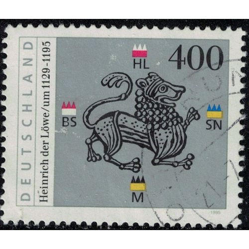 Allemagne 1995 Oblitéré Used Henri Xii De Bavière Le Lion Y&t De 1637 Su