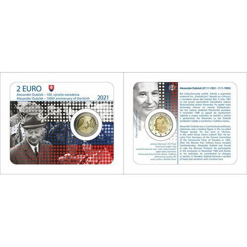 2 Euros Slovaquie 2021: Alexander Dubcek- Bu Coincard